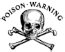 skull cross bones warning